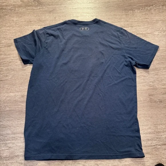 Under Armour Shirt Adult Large Blue Athletic Short Sleeve Activewear‎ Graphic - Picture 4 of 7